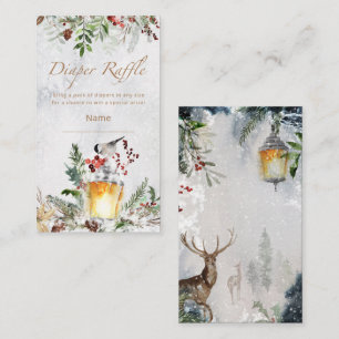 Carte D'accompagnement Billet de tombola de couche pour bébé en hiver