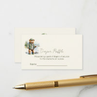 Billet de tombola de couche pour l'ours mignon à l