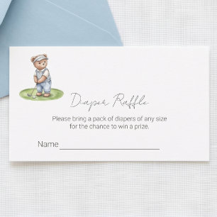 Carte D'accompagnement Billet de tombola de couche pour ours en peluche b