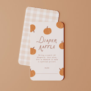 Carte D'accompagnement Billet de tombola de couche pour petite citrouille