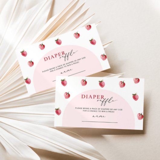 Carte D'accompagnement Billet de tombola de fraise