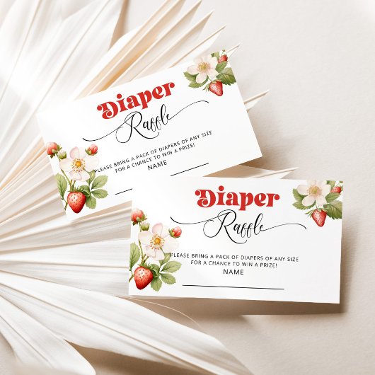 Carte D'accompagnement Billet de tombola de fraise