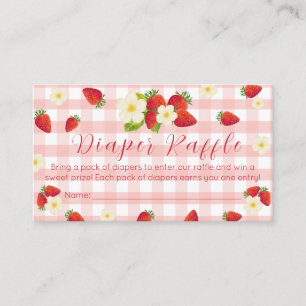 Carte D'accompagnement Billet de tombola pour Baby Shower Baies Douces Fr