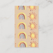 Carte D'accompagnement Billet de tombola pour bébé arc-en-ciel Boho (Dos)