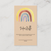 Carte D'accompagnement Billet de tombola pour bébé arc-en-ciel Boho (Devant)