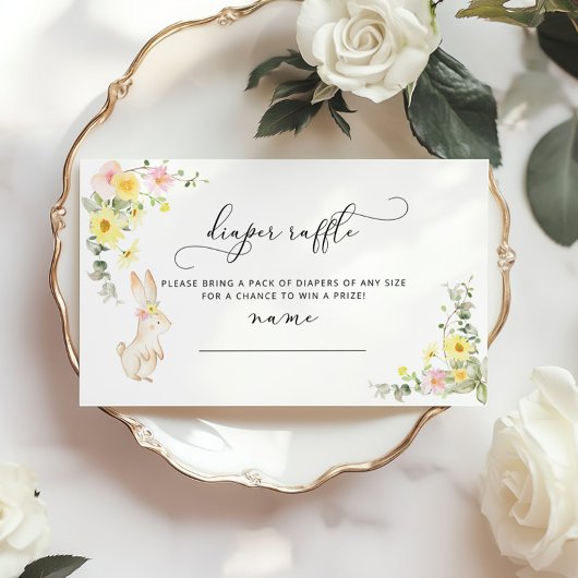 Carte D'accompagnement Billet de tombole floral