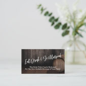 Carte D'accompagnement Billet décontracté en bois Baril de boisson altern (Debout devant)