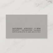 Carte D'accompagnement Billet d'entrée de conception simple (Dos)