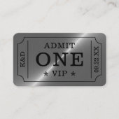 Carte D'accompagnement Billet d'entrée moderne - Argent (Devant)