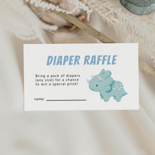 Carte D'accompagnement Billet Dinosaur Boy Baby shower Dinosaure Raffle