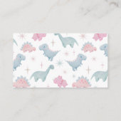 Carte D'accompagnement Billet Dinosaur fille Baby shower Déchets Raffle (Dos)