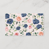 Carte D'accompagnement Billet élégant à l'aquarelle Fleurs de couches Raf (Dos)