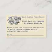 Carte D'accompagnement Billet élégant et élégant à rabat de couches (Dos)