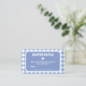 Carte D'accompagnement Billet En vichy Baby shower de plongeur bleu (Debout devant)