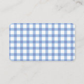 Carte D'accompagnement Billet En vichy Baby shower de plongeur bleu (Dos)