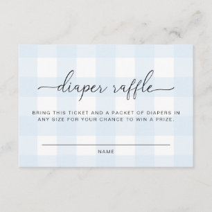 Carte D'accompagnement Billet En vichy rabat bleu