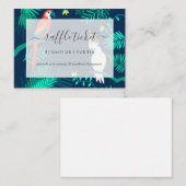Carte D'accompagnement Billet Exotic Tropical Fête des mariées Raffle (Devant / Derrière)
