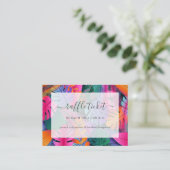 Carte D'accompagnement Billet Exotic Tropical Fête des mariées Raffle (Debout devant)