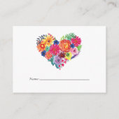 Carte D'accompagnement Billet Fête des mariées Fiesta Floral (Dos)