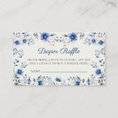 Carte D'accompagnement Billet Fleur sauvage de plongée bleu foncé et pous (Devant)