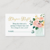 Carte D'accompagnement Billet fleur sauvage Floral Diaper (Devant)