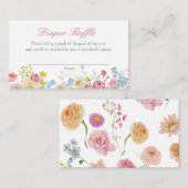 Carte D'accompagnement Billet Fleur sauvage rose rabat (Devant / Derrière)