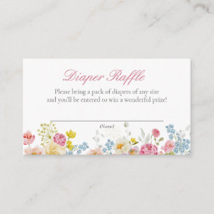 Carte D'accompagnement Billet Fleur sauvage rose rabat