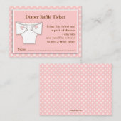 Carte D'accompagnement Billet fourre-Baby shower rose Fille Insérez (Devant / Derrière)