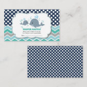 Carte D'accompagnement Billet fourreau Baby shower de baleine Insérez le  (Devant / Derrière)