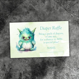 Carte D'accompagnement Billet Halloween Little Monster Boy Diaper Raffle
