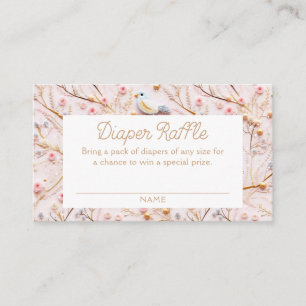 Carte D'accompagnement Billet hiver Pink Floral Diaper