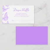 Carte D'accompagnement Billet jolis Papillon pourpre Papillon (Devant / Derrière)