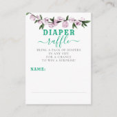 Carte D'accompagnement Billet Lavender Rose & Emerald Raffle (Devant)