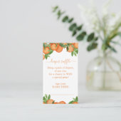 Carte D'accompagnement Billet Little Cutie Orange Diaper Raffle (Debout devant)