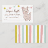 Carte D'accompagnement Billet Llama Baby shower au rabat (Devant / Derrière)