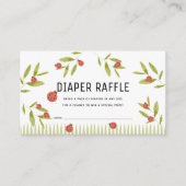 Carte D'accompagnement Billet Petit Amour Bug Ladybug Diaper Raffle (Devant)