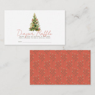 Carte D'accompagnement Billet Petit arbre de Noël Roulette rousse