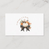 Carte D'accompagnement Billet Petit Baby shower Citrouille Repas de (Dos)