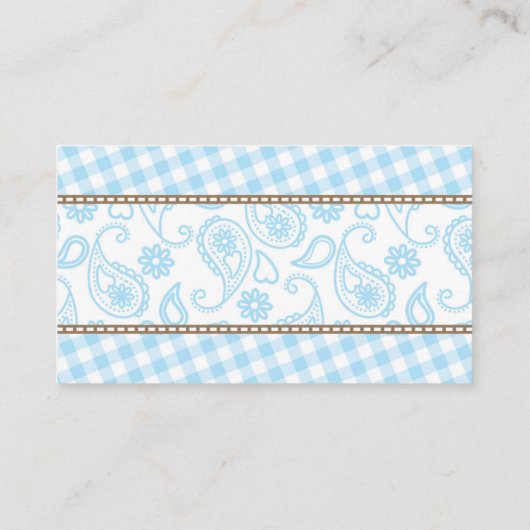 Carte D'accompagnement Billet Petit Baby shower de lèche-serviettes Petit (Dos)