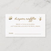 Carte D'accompagnement Billet Petit Bee Baby shower Déchets (Devant)