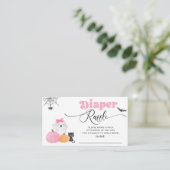 Carte D'accompagnement Billet Petit Boo rose Diaper (Debout devant)