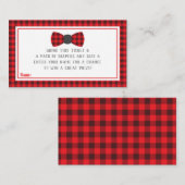 Carte D'accompagnement Billet Petit Déposeur, Buffalo Plaid (Devant / Derrière)