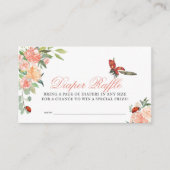 Carte D'accompagnement Billet Petit Lady Ladybug Rose Déchets Raffle (Devant)