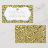 Carte D'accompagnement Billet Petit Prince Diaper Raffle, Parties scintil (Devant / Derrière)