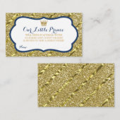 Carte D'accompagnement Billet Petit Prince Diaper Raffle, Parties scintil (Devant / Derrière)