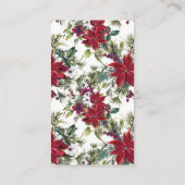 Carte D'accompagnement Billet Poinsettia Holly Baby shower Refle (Dos)