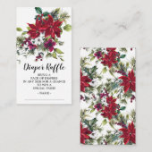 Carte D'accompagnement Billet Poinsettia Holly Baby shower Refle (Devant / Derrière)