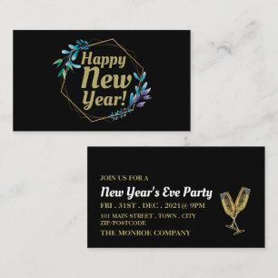 Carte D'accompagnement Billet pour la soirée du Nouvel An, Champagne & Co