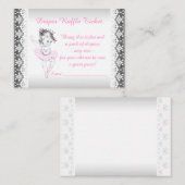 Carte D'accompagnement Billet rabat à couches roses Ballerina (Devant / Derrière)