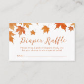 Carte D'accompagnement Billet rabat au Baby shower d'automne (Devant)